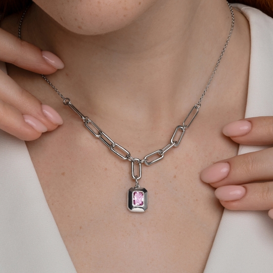 Колье из серебра с ониксом