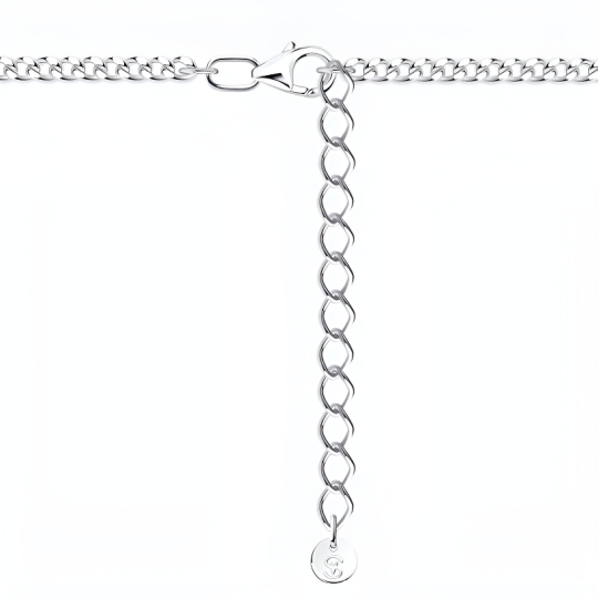 Колье из серебра с бриллианитом и фианитами