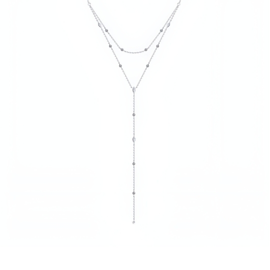 Колье из серебра с фианитом