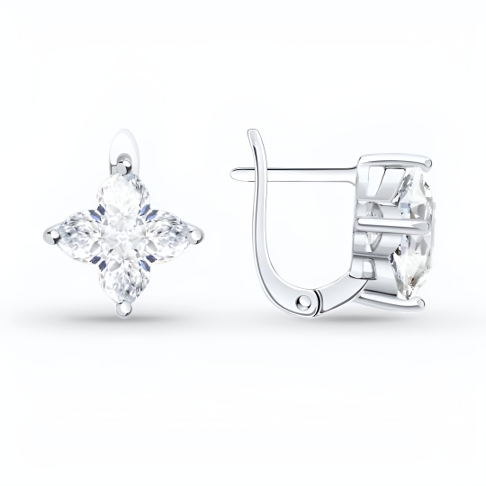 Серьги пусеты из серебра