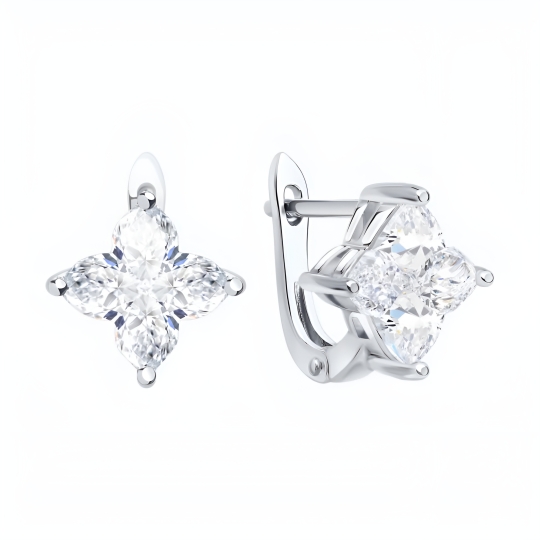 Серьги пусеты из серебра