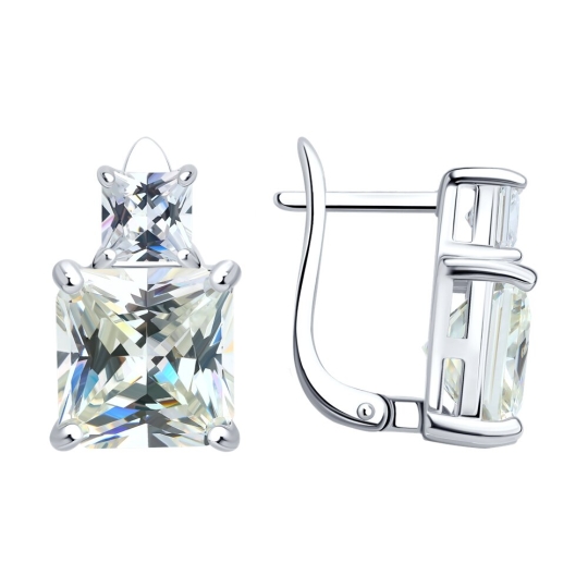 Серьги из серебра с аметистами