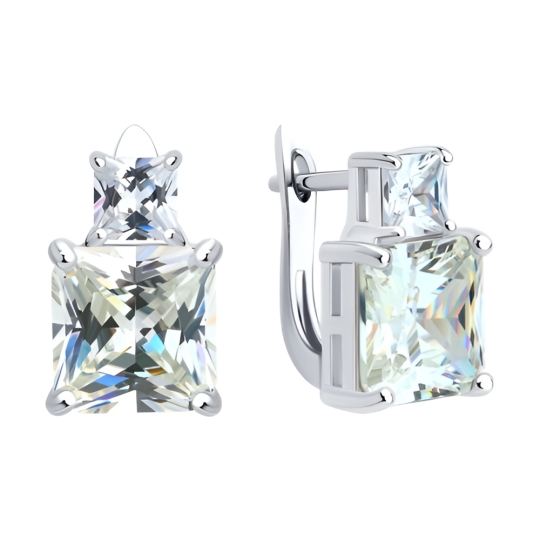 Серьги из серебра с аметистами