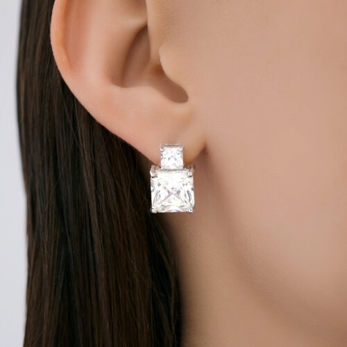 Серьги из серебра с аметистами