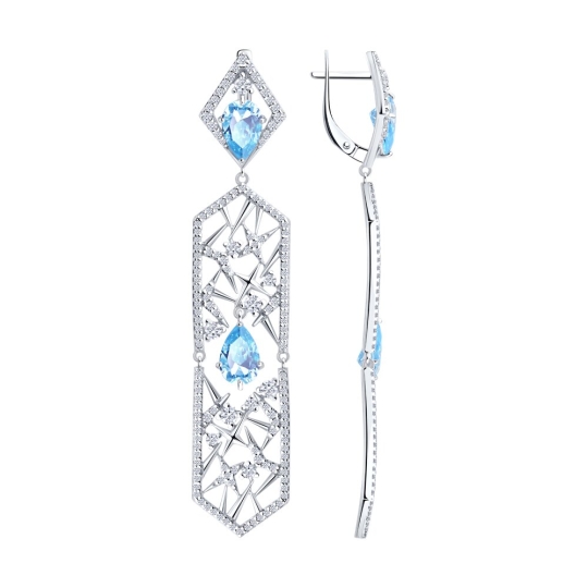 Кольцо из серебра с фианитами