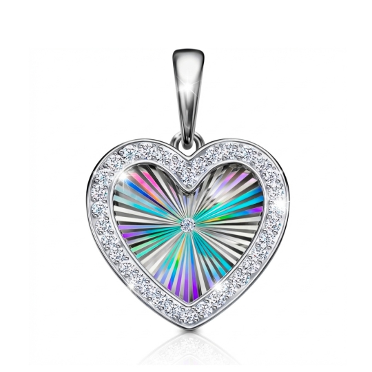 Серьги из серебра с алмазной гранью и фианитами