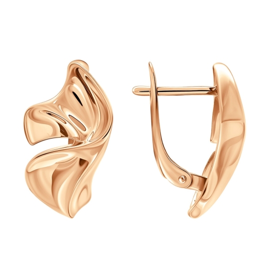 Серьги из золота с бриллиантами и керамическими вставками