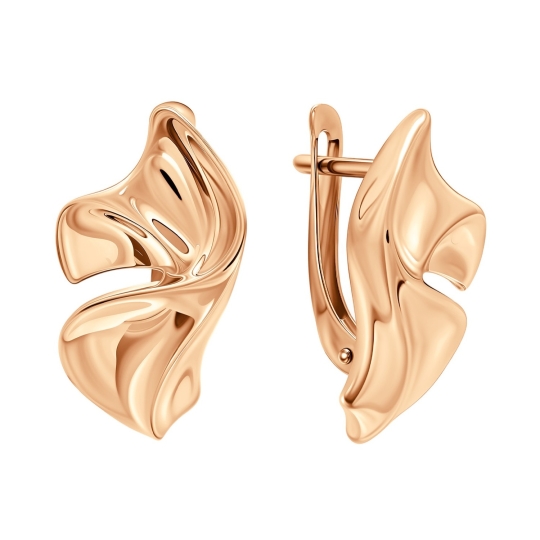 Серьги из золота с бриллиантами и керамическими вставками