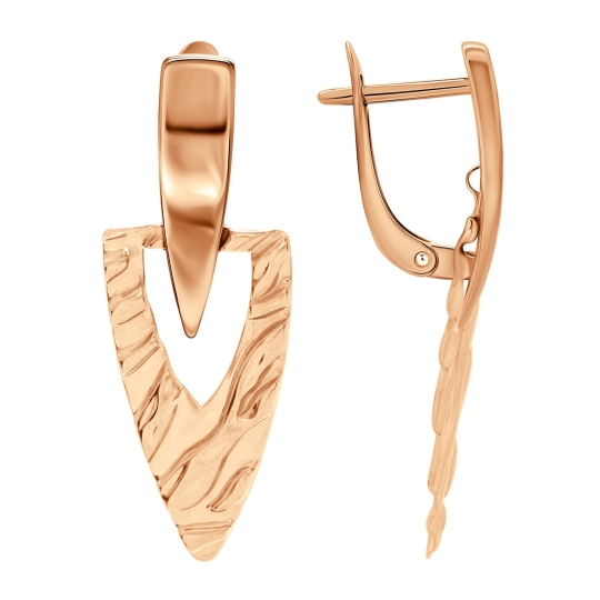 Серьги из золота с фианитами