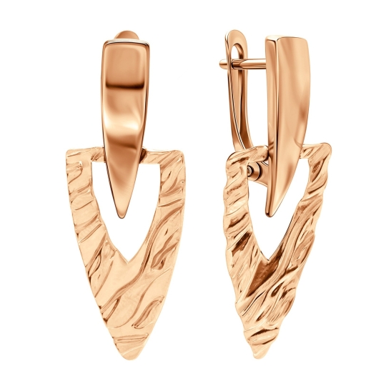 Серьги из золота с фианитами