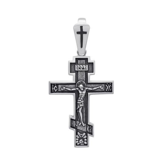 Подвеска-крест из серебра