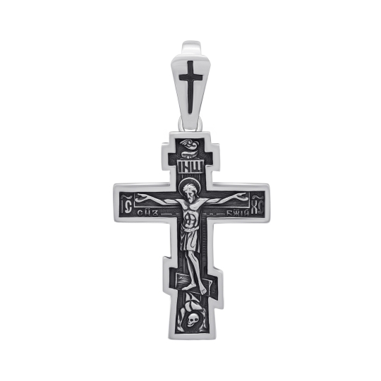 Подвеска-крест из серебра