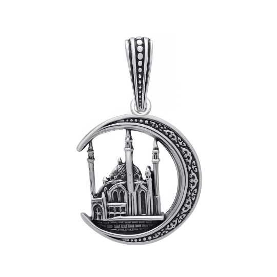 Подвеска из серебра с фианитами "Мишка"