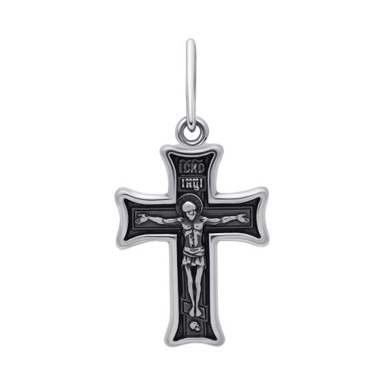 Подвеска-крест из серебра