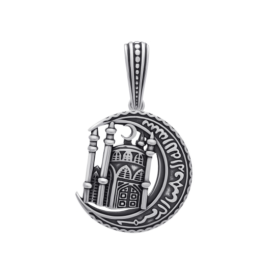 Подвеска из серебра с ониксом