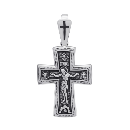 Подвеска-крест из серебра