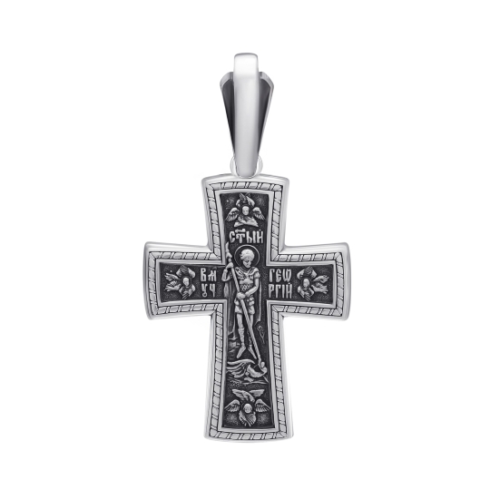 Подвеска-крест из серебра