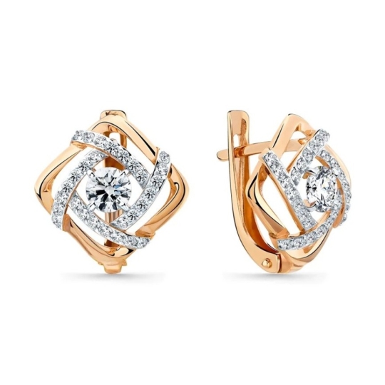 Кольцо из золота с фианитами