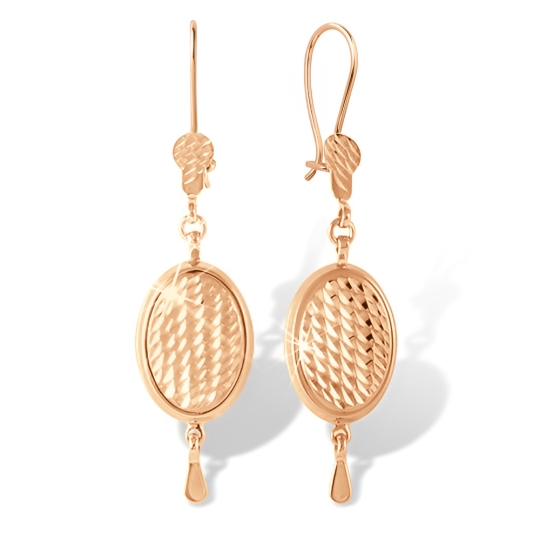 Серьги из золота с рубиновыми корундами