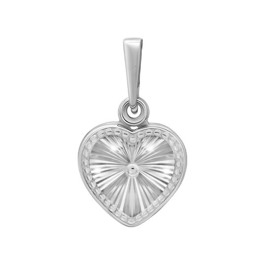 Подвеска из серебра с алмазной гранью и фианитом