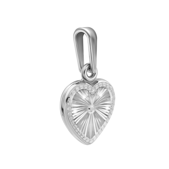 Подвеска из серебра с алмазной гранью и фианитом