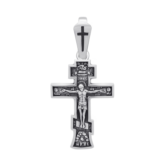 Подвеска-крест из серебра