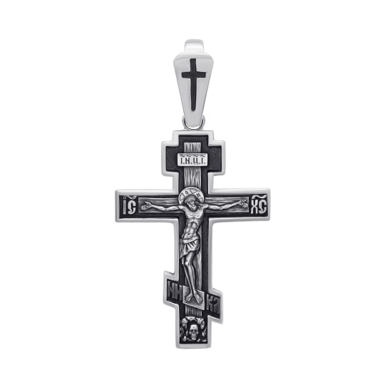 Подвеска-крест из серебра