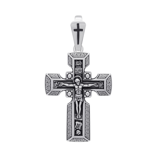 Подвеска-крест из серебра