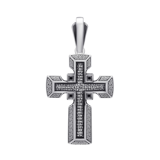 Подвеска-крест из серебра