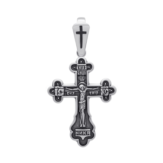 Подвеска-крест из серебра