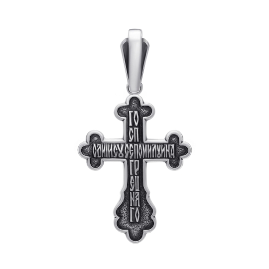 Подвеска-крест из серебра