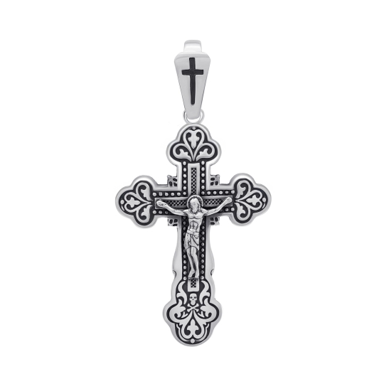 Подвеска-крест из серебра