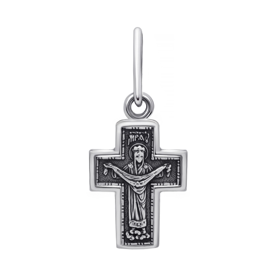 Подвеска-крест из серебра