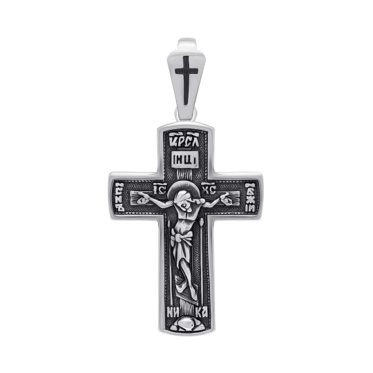 Подвеска-крест из серебра