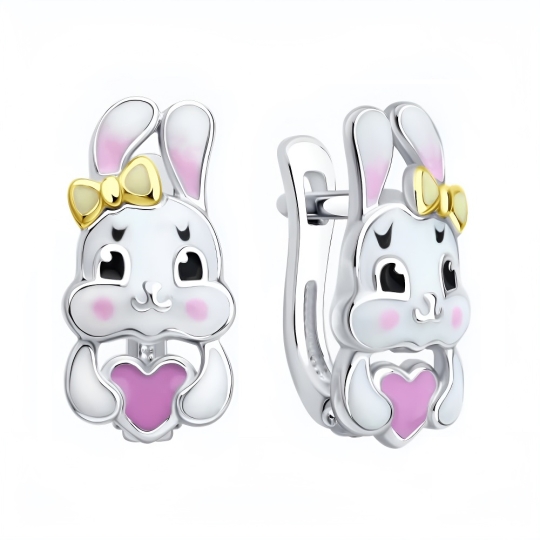 Серьги из серебра с топазами