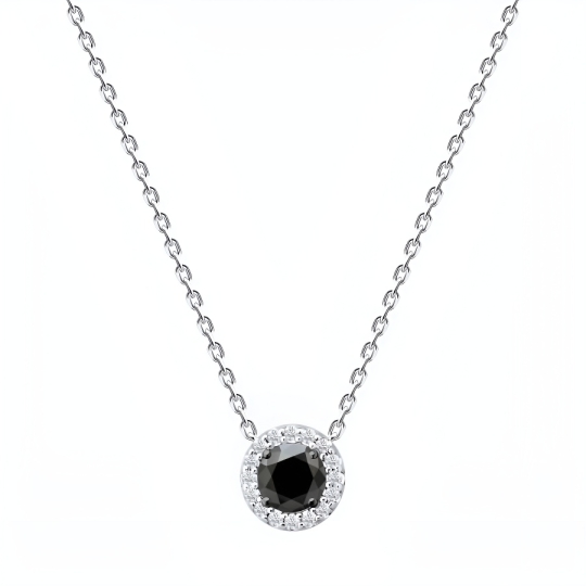 Колье из серебра с фианитом