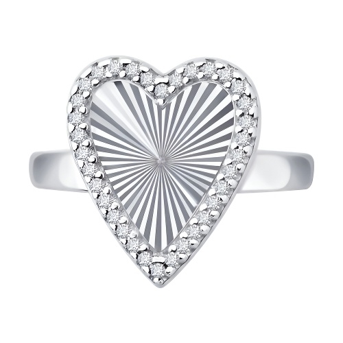 Серьги из серебра с фианитами