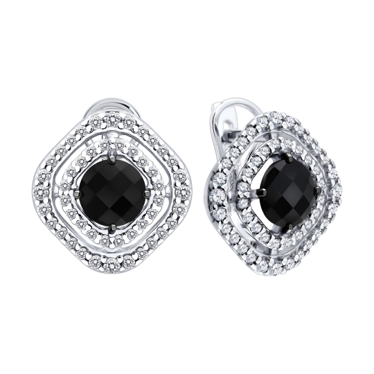 Серьги из серебра с эмалью