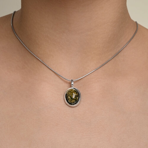 Подвеска из серебра с фианитами "Стрекоза"