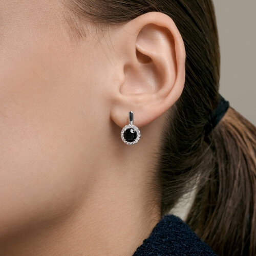 Колье из серебра с фианитами