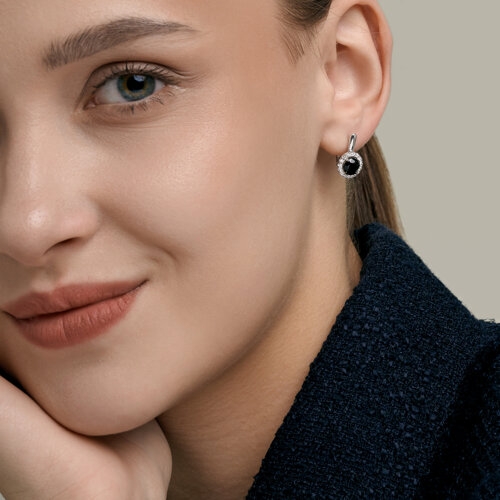 Колье из серебра с фианитами