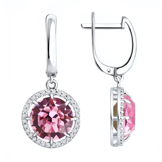 Серьги из серебра с эмалью