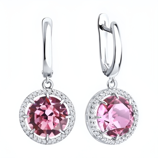 Серьги из серебра с эмалью