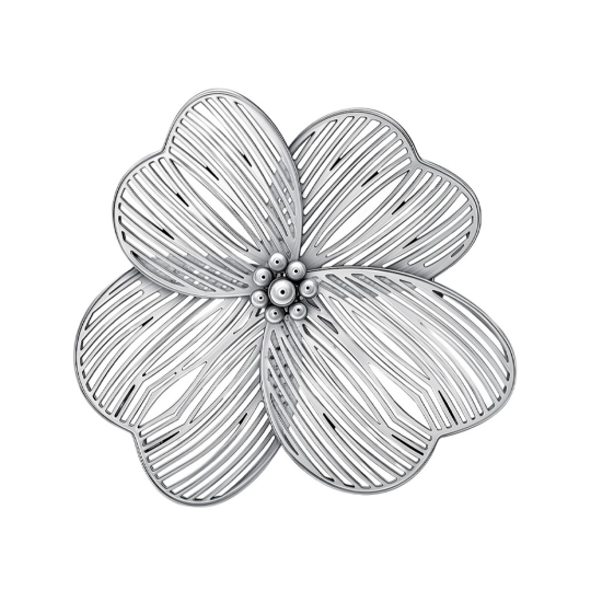 Брошь из серебра с фианитами