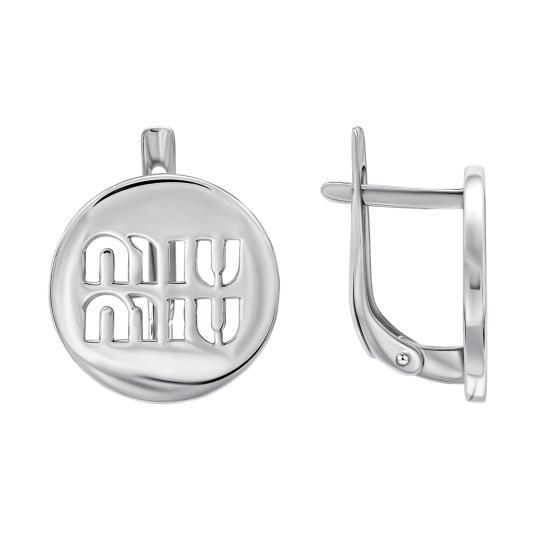 Серьги из серебра с ювелирными кристаллами