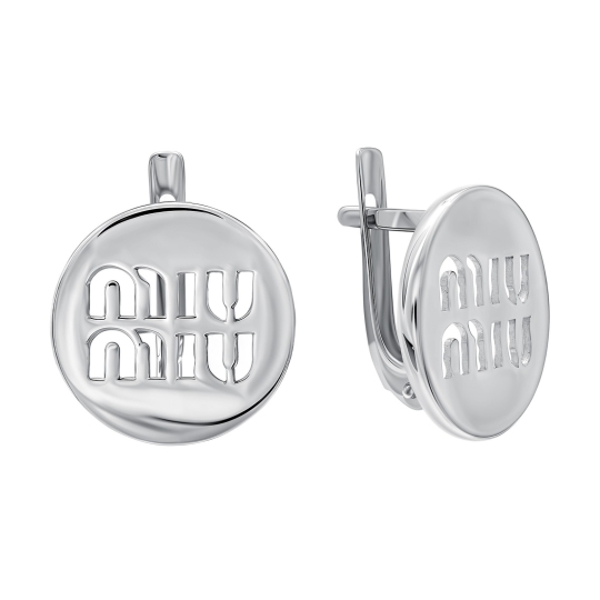 Серьги из серебра с ювелирными кристаллами