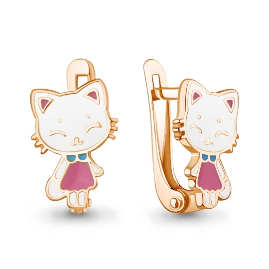 Серьги из серебра с эмалью