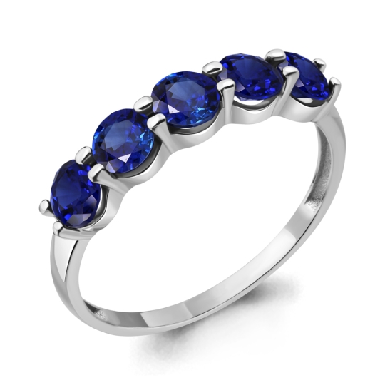 Кольцо из серебра с фианитами