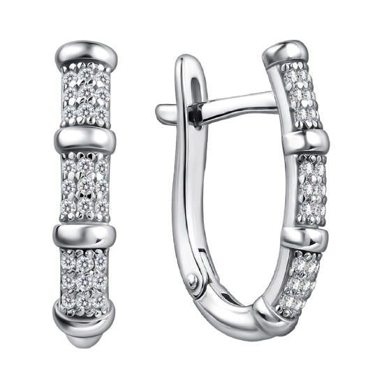 Кольцо из серебра с фианитами