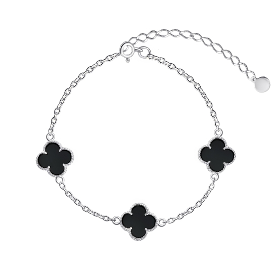 Серьги из серебра с ониксами